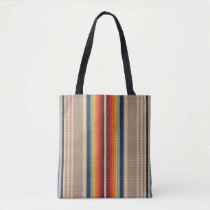 Mexican Rug: Colourful Stripes Seamless. Tote Bag