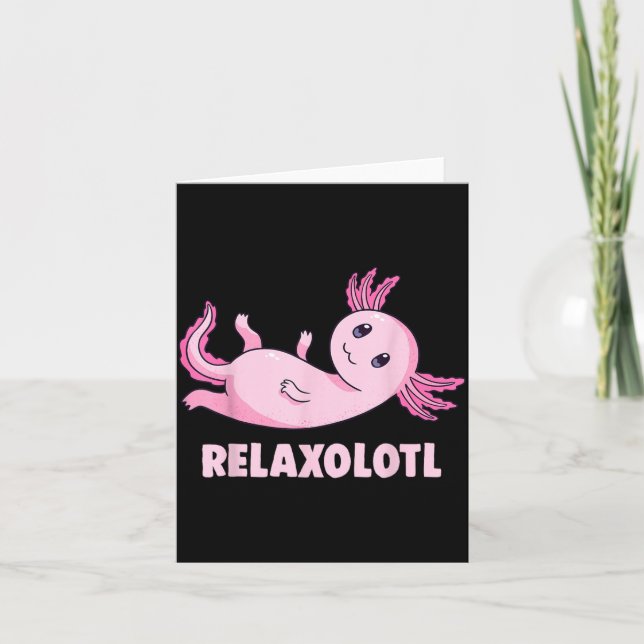 Mexican Salamander Axolotl Card (Front)