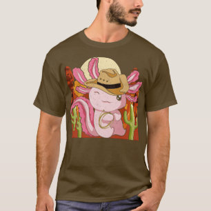 Mexican Salamander Western Animal Funny Cowboy Axo T-Shirt