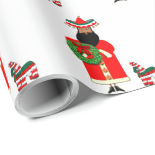 Mexican Santa Gift Wrapping Paper