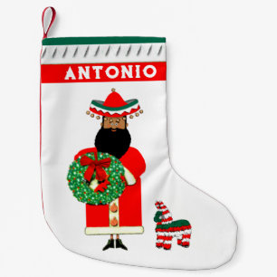 Mexican Santa Small Christmas Stocking