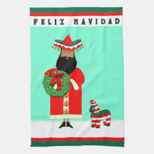 Mexican Santa Tea Towel