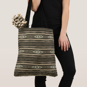 Mexican Sarape Pattern in Sepia Colours Tote Bag
