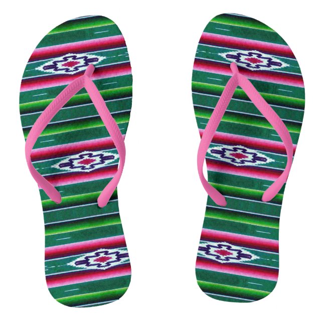 Mexican Sarape Pattern Jandals (Footbed)