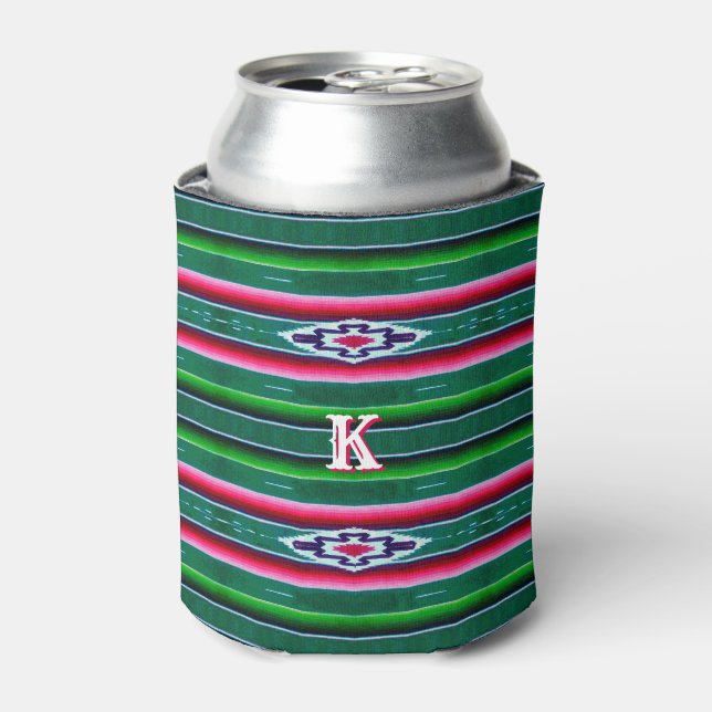 Mexican Sarape Pattern w/o Monogram Can Cooler (Can Front)
