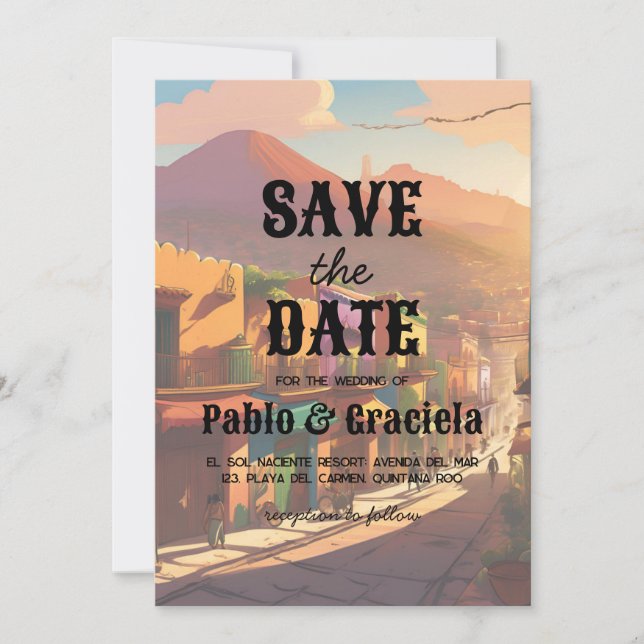 mexican save the date invitation (Front)