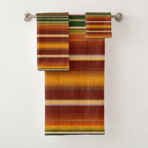 Mexican serape #1 bath towel set