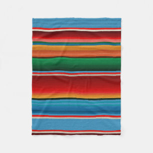 Mexican serape fleece blanket