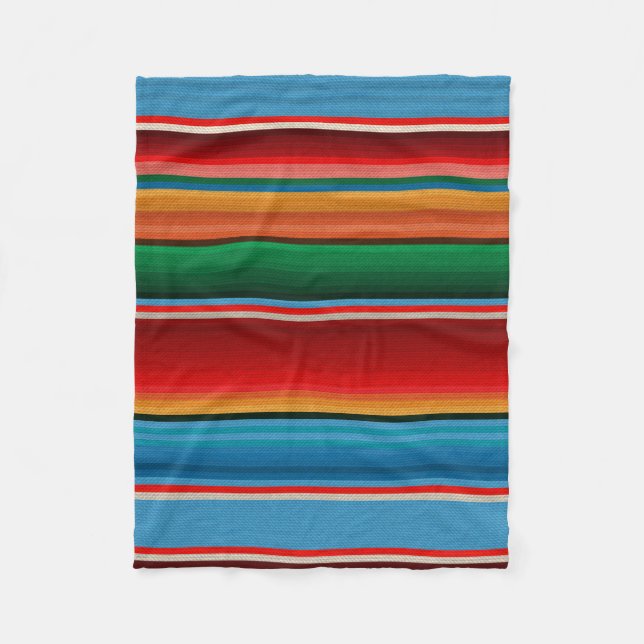Mexican serape fleece blanket (Front)