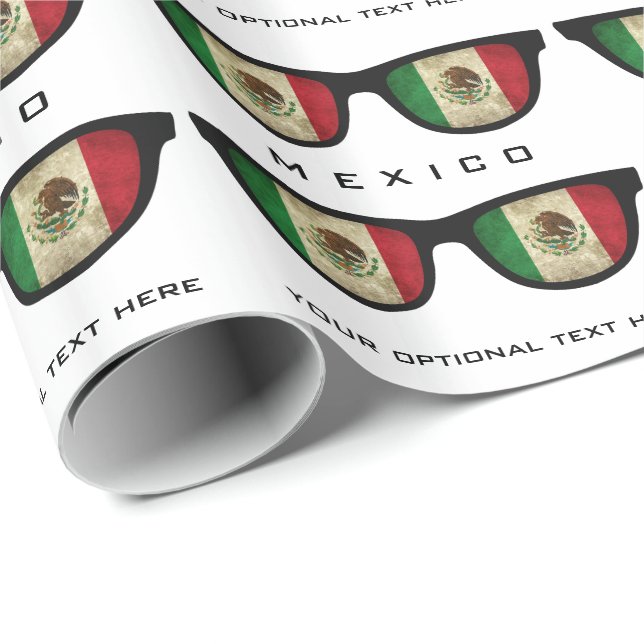 Mexican Shades custom text & colour gift wrap (Roll Corner)