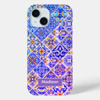 Mexican Sicilian Mediterranean purple blue tiles