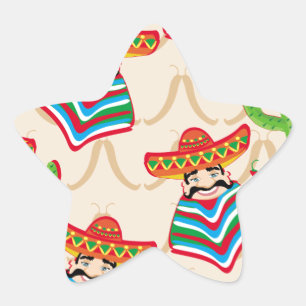 Mexican siesta star sticker