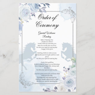 Mexican Silver Baptism Order of Ceremony