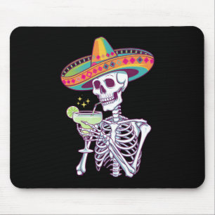 Mexican Skeleton Cinco De Mayo Margarita Fiesta Mouse Pad