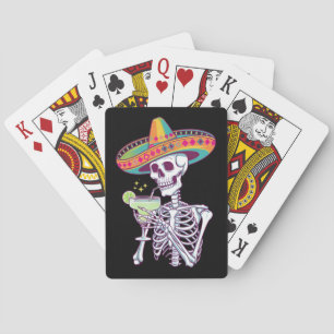 Mexican Skeleton Cinco De Mayo Margarita Fiesta Playing Cards