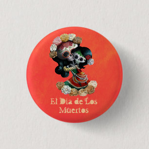 Mexican Skeleton Motherly Love 3 Cm Round Badge