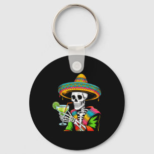 Mexican skeleton sombrero cinco de mayo mexican key ring
