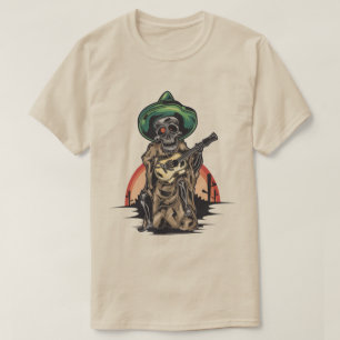 Mexican Skeleton With Guitar T-Shirt
