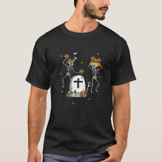 Mexican Skeletons Mariachi Sombrero Hat The Day Of T-Shirt