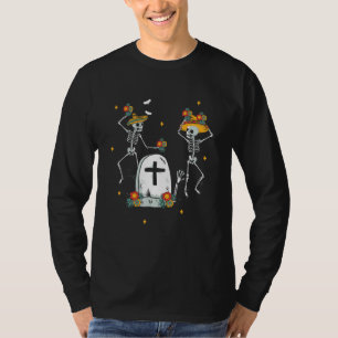 Mexican Skeletons Mariachi Sombrero Hat The Day Of T-Shirt