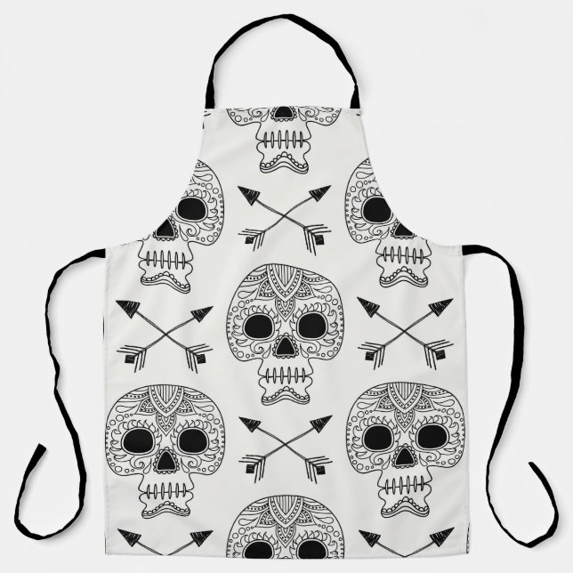 Mexican Skull Day of Dead Apron (Front)