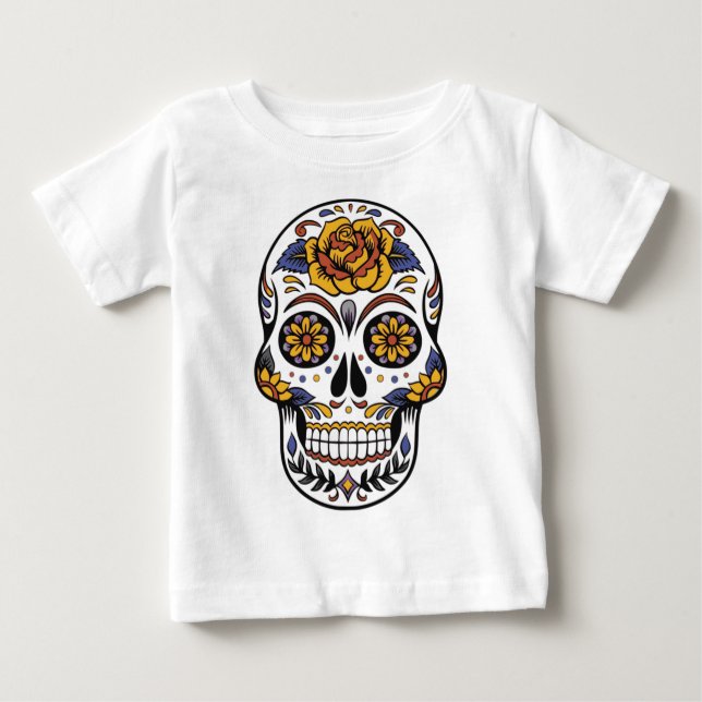Mexican skull day of the dead baby T-Shirt (Front)