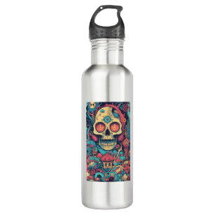 Mexican skull, Dia De Los Muer, 710 Ml Water Bottle