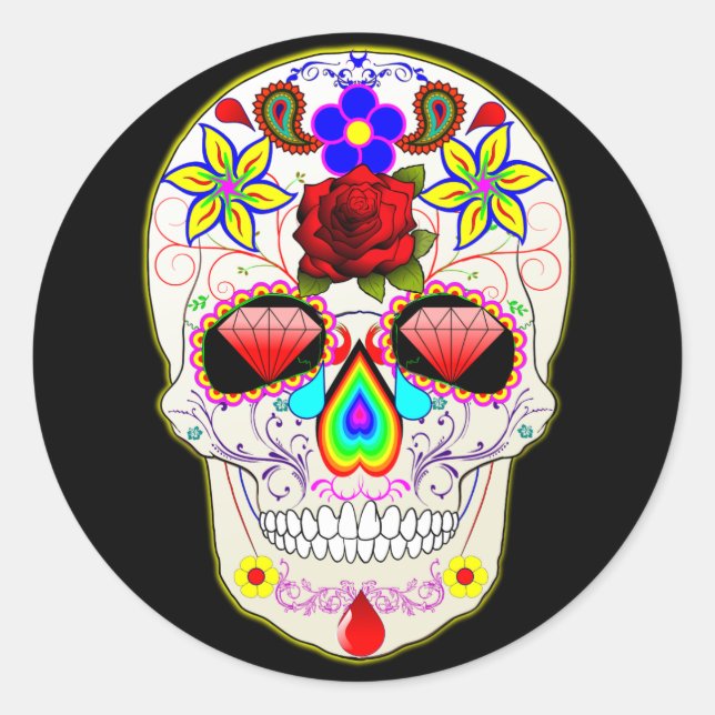 mexican skull stickers (Front)