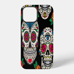 Mexican Skulls & Roses: Vintage Design iPhone 12 Case