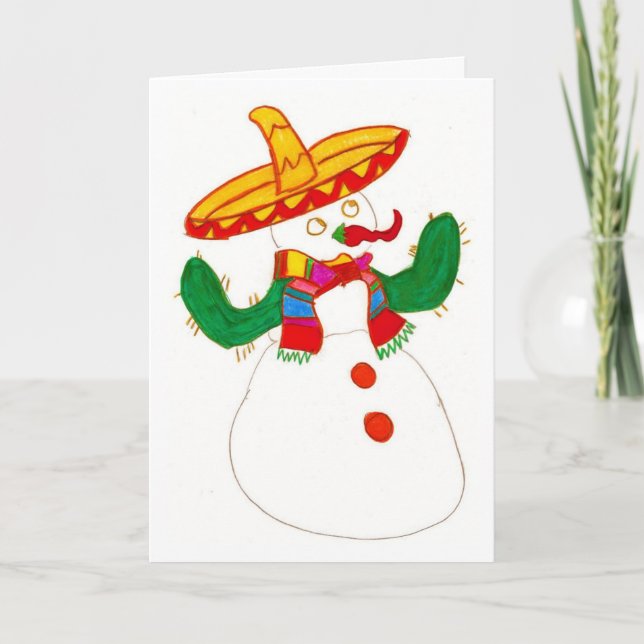 mexican snowman holiday card (Front)
