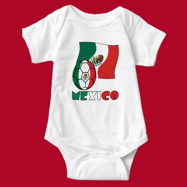 Mexican Soccer Ball Baby Bodysuit (Creator Uploaded)