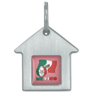 Mexican Soccer Ball Pet Tag