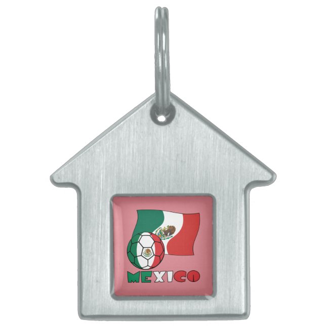 Mexican Soccer Ball Pet Tag (Front)
