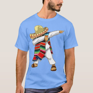 Mexican Sombrero Poncho Dabbing  T-Shirt