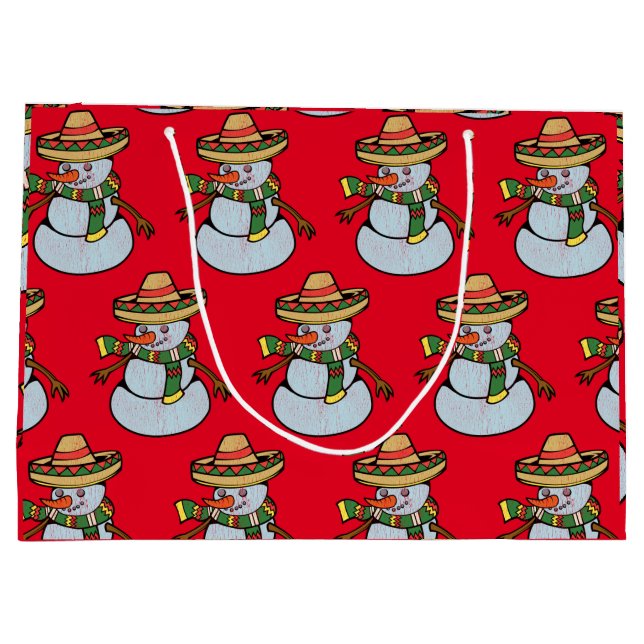 Mexican Sombrero Santa Thunder_Cove Large Gift Bag (Back)