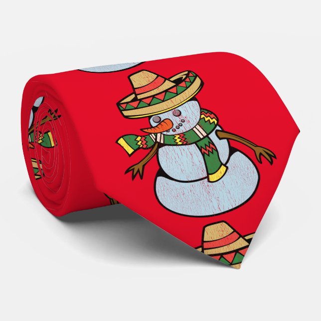 Mexican Sombrero Santa Thunder_Cove Tie (Rolled)
