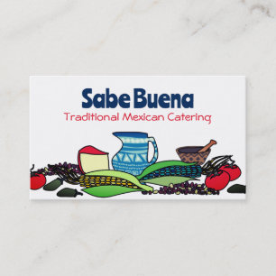 Mexican Southwestern foods chef catering biz cards