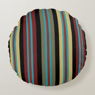 Mexican Stripes 2 Round Cushion