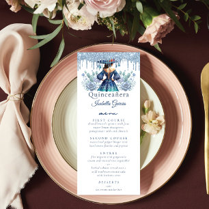 Mexican Style Quinceañera Royal Blue Menu