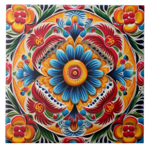 Mexican style themed pattern tile