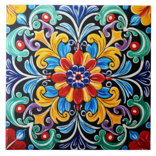 Mexican style themed pattern tile
