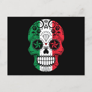 Mexican Sugar Skull, Cinco De Mayo Skull Postcard