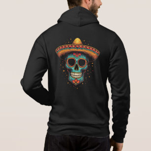 Mexican Sugar Skull Sombrero – Día de los Muertos Hoodie