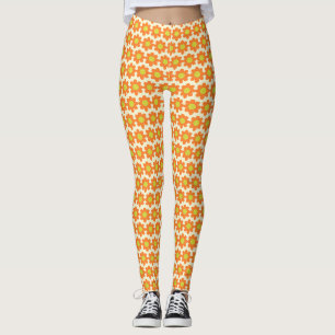 Mexican Sunflowers Day of the Dead Pattern Leggings