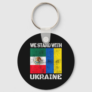Mexican Support Ukrainian We Stand With Ukraine Me Key Ring