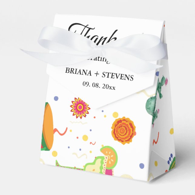 Mexican Taco Bou Love Bridal Shower Party  Favour Box (Front Side)