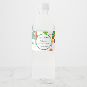 Mexican Taco Bout Love Final Fiesta Bridal Shower  Water Bottle Label
