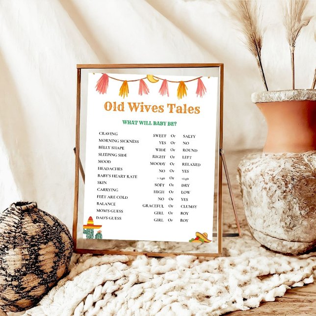Mexican Taco Old WIves Tales Baby shower Game  Pos Poster (Creator Uploaded)