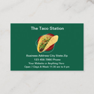 Mexican Taco Restaurant Business Card