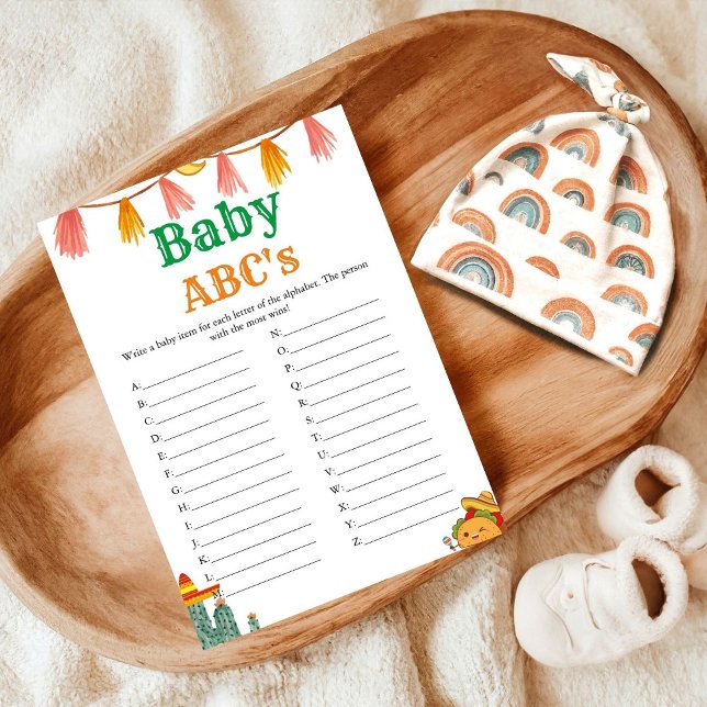 Mexican Taco script Baby Abc's baby shower game (Creator Uploaded)